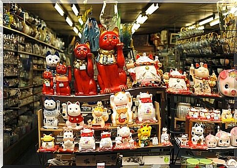 Maneki-Neko in a shop 